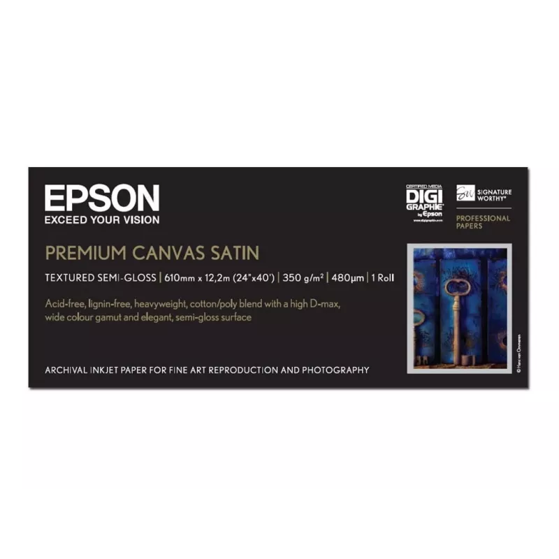 Epson Premium Canvas Satin, 24 inch x 12,2 m, 350g/m²