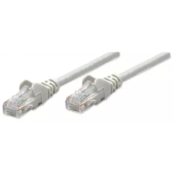 Intellinet Network Patch Cable, Cat5e, 5m, Grey, CCA, U/UTP, PVC, RJ45, Gold Plated Contacts, Snagless, Booted, Lifetime Warranty