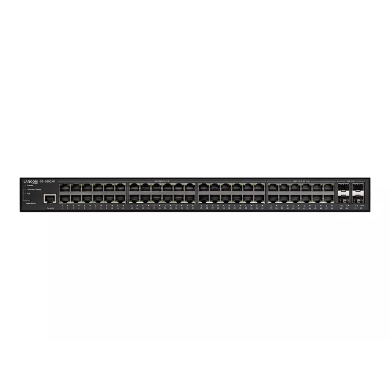 LANCOM GS-3652XP Managed L3 2.5G Ethernet (100/1000/2500) Power over Ethernet (PoE) 1U Black