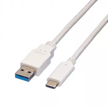VALUE - USB Cable - USB 3.0 (M) to USB Type C (M) - 5 V - 900 mA - 50 cm - White (11.99.9010)