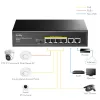 Network switch Cudy FS1006P Fast Ethernet 6-port (4 PoE, 1 PoE+) 10/100 Mbps, 1.2 Gbit/s bandwidth, metal housing, rack/wall mount