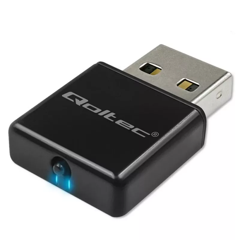 Wi‑Fi USB adapter QOLTEC NANO 56986 — mini N, USB 2.0, 802.11n