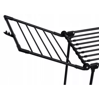 Clothes dryer PROMIS MONZA extendable large black - foldable freestanding rails, H1160mm W2600mm D6000mm