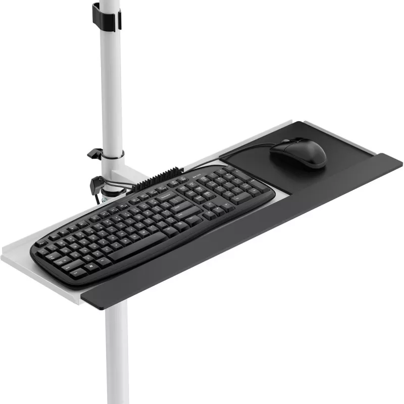 Maclean professional laptop stand cart, mobile computer workstation on wheels, max 17-32, max 20kg, MC-793