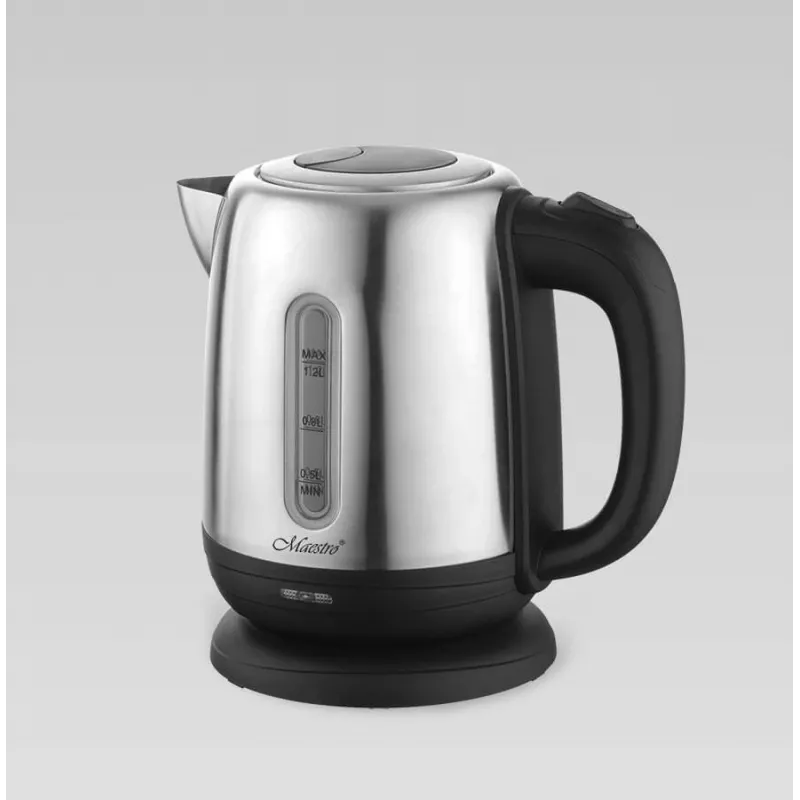 Electric kettle Maestro MR-027 1.2 L 1630 W stainless steel, anti-calc filter, water level indicator