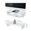 Monitor mount LEITZ Freestanding 64340001 — desk stand for 61 cm (24 inch) screens, 20 kg capacity, height adjustable, white