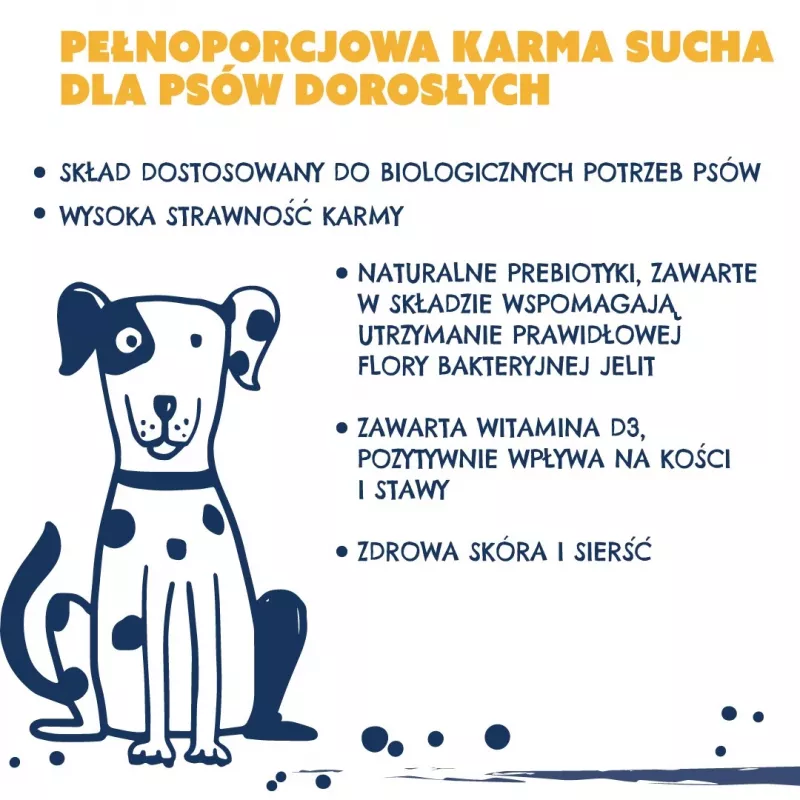 TEO Rich in poultry - dry dog food - 9kg