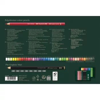 Oil-based pencil Faber-Castell Polychromos & Pitt Graphite Matt Set 48 pc Multicolour
