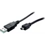 USB Cable ShiverPeaks BS77163 3m USB 2.0 A to Mini-B Black