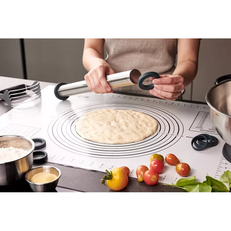 Silicone and stainless steel GEFU Rego kitchen mat 397×55×55 mm smooth surface