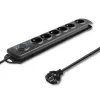 Surge Protector Qoltec 50112 Black 6 AC outlets 230V 3m