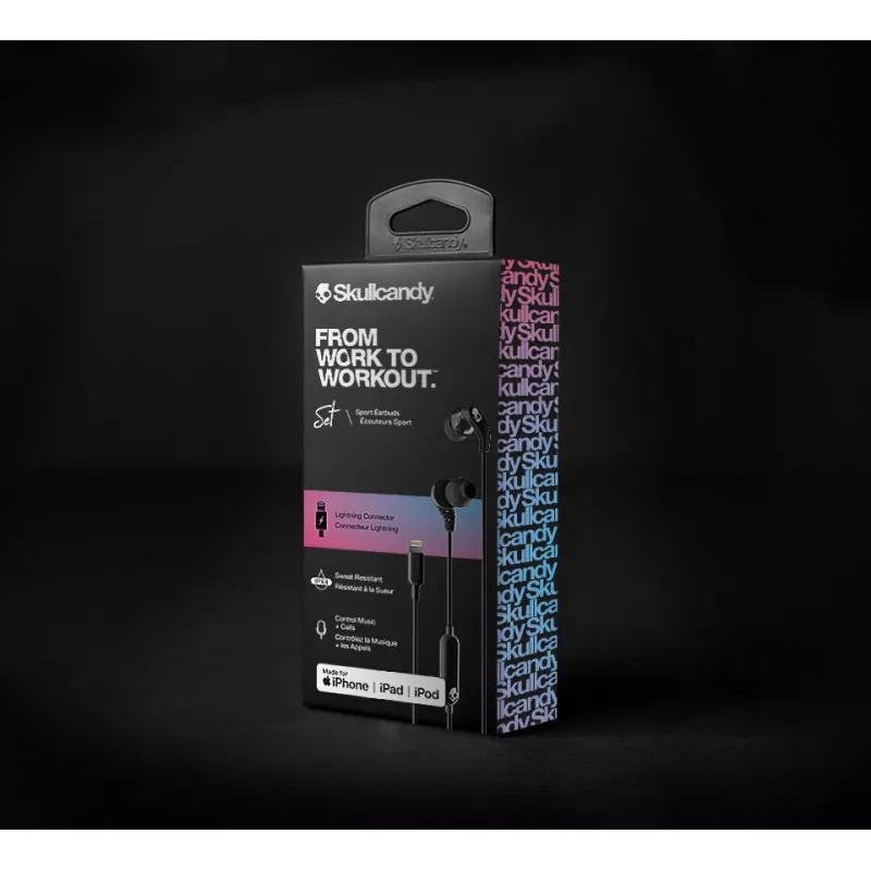Skullcandy | Sport Earbuds | Set | In-ear | Microphone | Noise canceling | Black