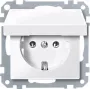 Outlet socket merten MEG2311-0319 CEE 7/3 white, thermoplastic, 250 V 16 A