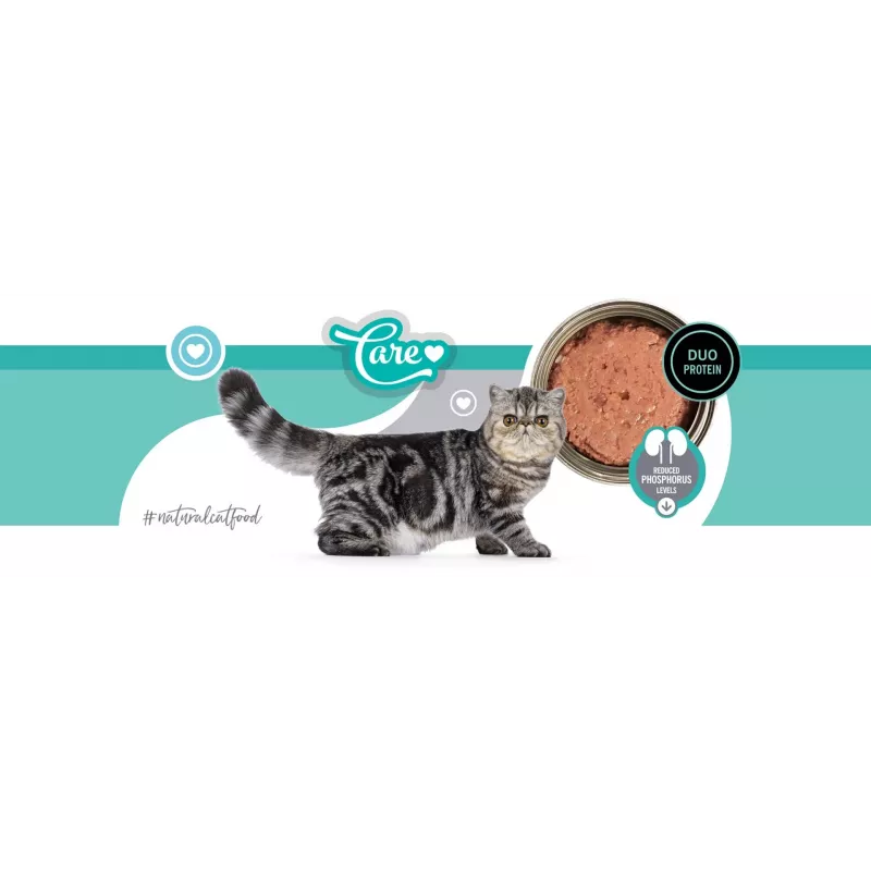 Wet cat food 3coty 53 Chicken Duck Kidney Care 180 g can, complete adult diet, protein 17%, fat 7%, moisture 68%