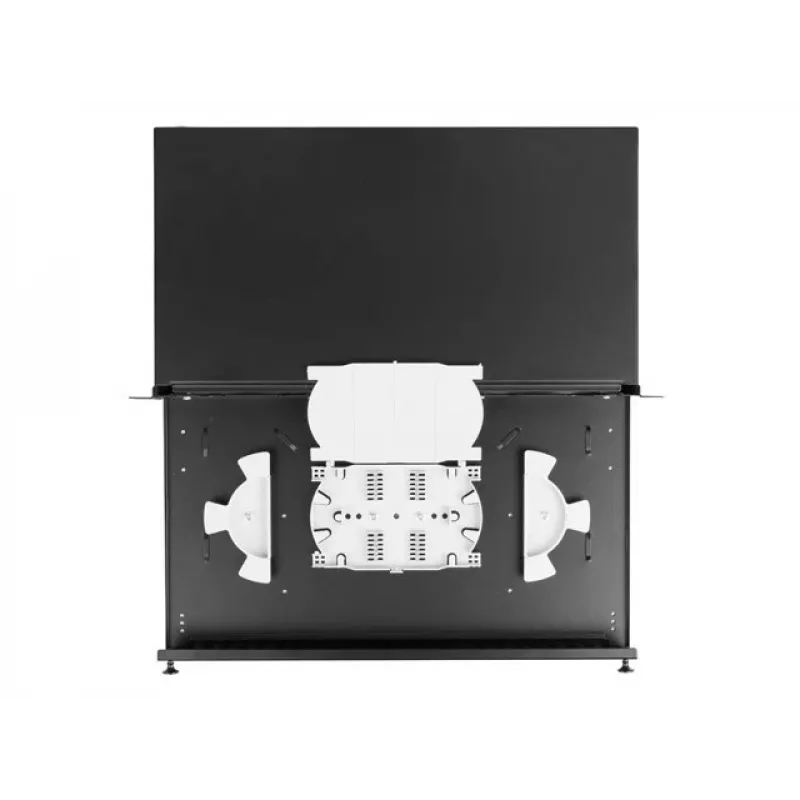 Lanberg 19 inch 1U Sliding Fiber Optic Patch Panel 24xSC Simplex/24xLC Duplex Black with Accessories