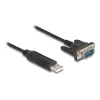 DeLOCK USB 2.0 to serial RS-232 adapter 50 cm FTDI Black