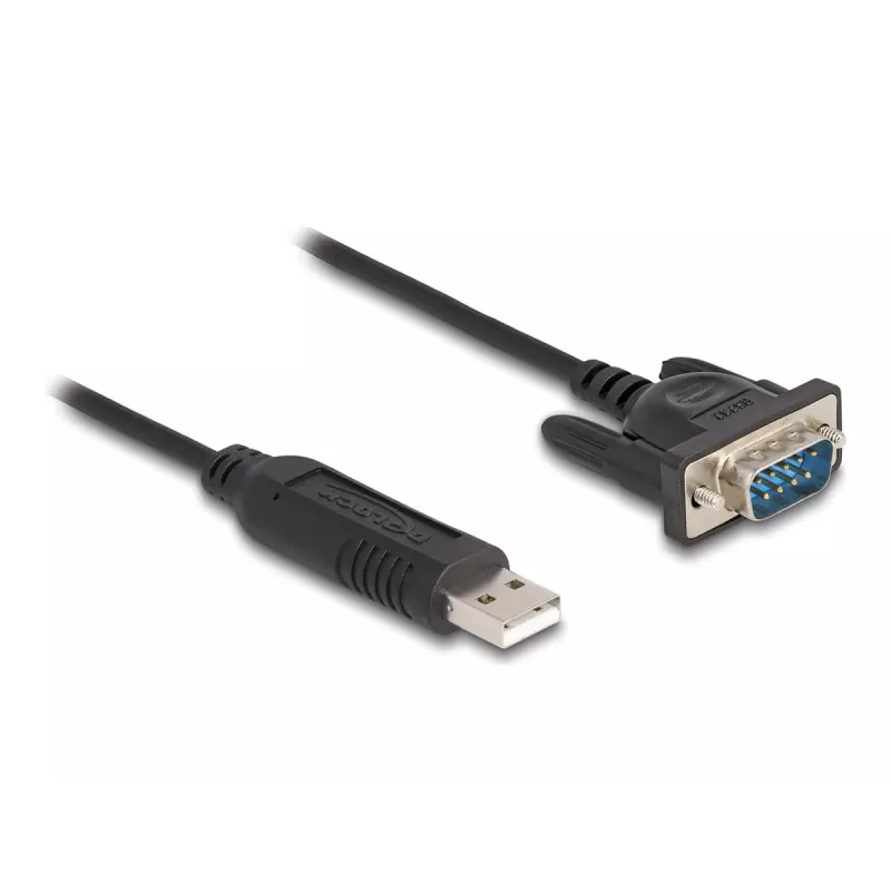 DeLOCK USB 2.0 to serial RS-232 adapter 50 cm FTDI Black