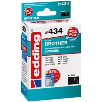 Ink Cartridge Edding EDD-434 2 pcs Compatible Black 14 ml