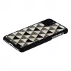Smartphone case iKins for iPhone 11 Pro Max, black pyramid design, protective hard shell
