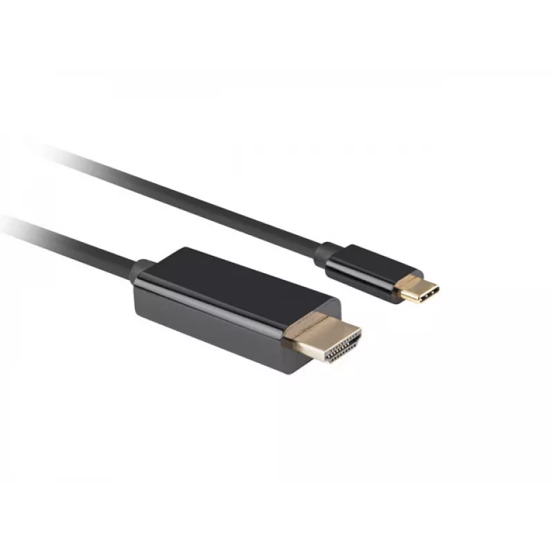 Video cable adapter LANBERG CA-CMHD-10CU-0030-BK, USB Type-C to HDMI 2.0, 3 m, 18 Gbit/s, 4K