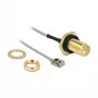 Coaxial Cable DeLOCK 89926 0.1m SMA MHF I LK Black Grey