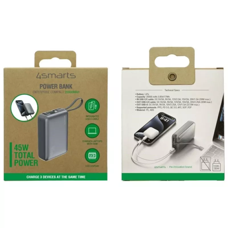 Portable Power Bank 4smarts 541409 20000 mAh