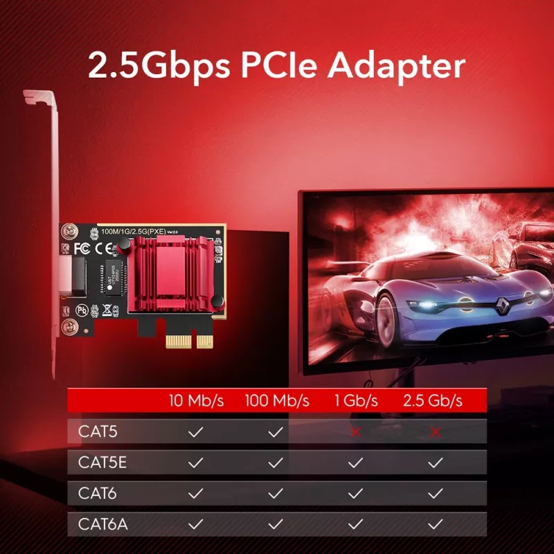 Cudy PE25 network card Internal Ethernet