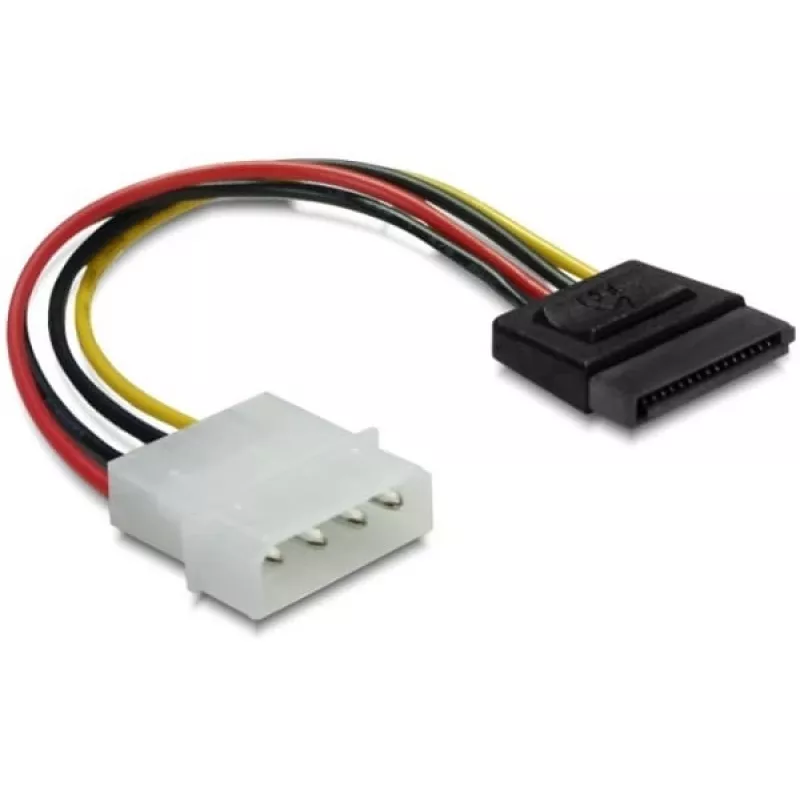 Power Cable SATA HDD DeLOCK B40160100 4pin male straight 0.12m