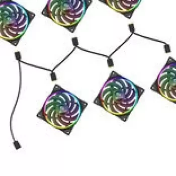RGB splitter Akasa AK-CBLD13-85BK 1-to-6 addressable LED splitter cable