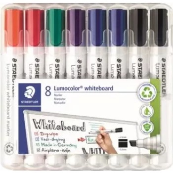 Whiteboard marker Staedtler 351 B WP8X, assorted colors, tip 2.0–5.0 mm