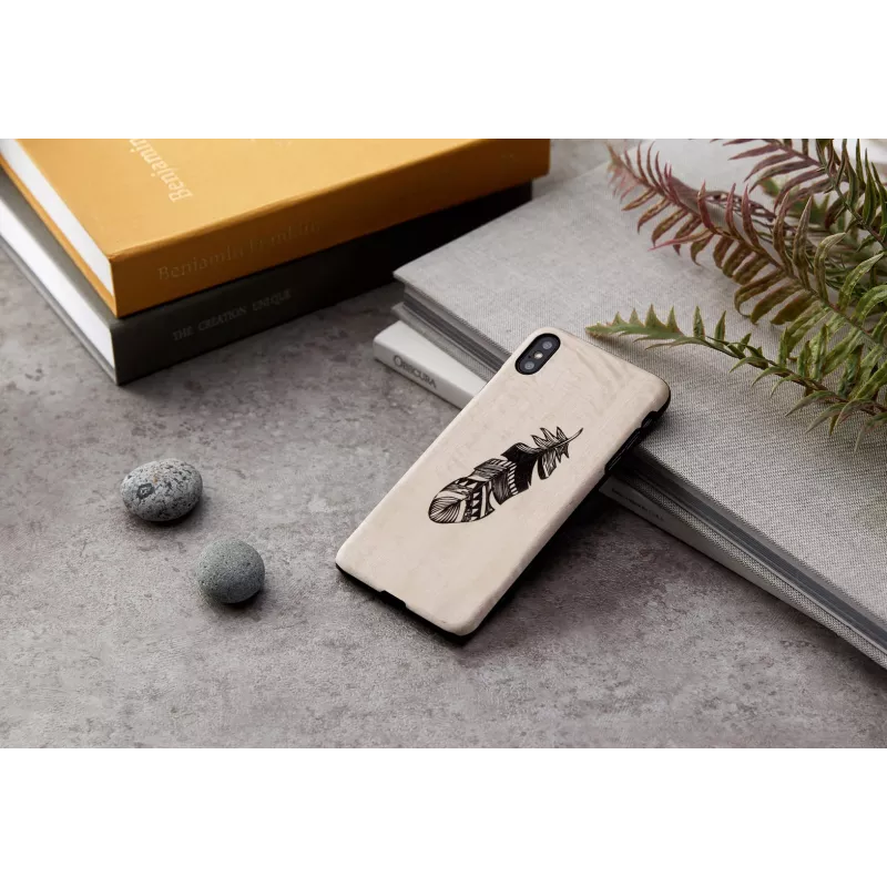 Smartphone case man and wood for iPhone XS Max Indian Black