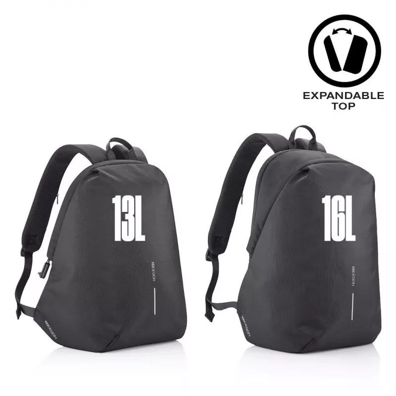 Casual backpack XDDESIGN Bobby Soft with 15.6 inch notebook compartment, 16 L, PET, black