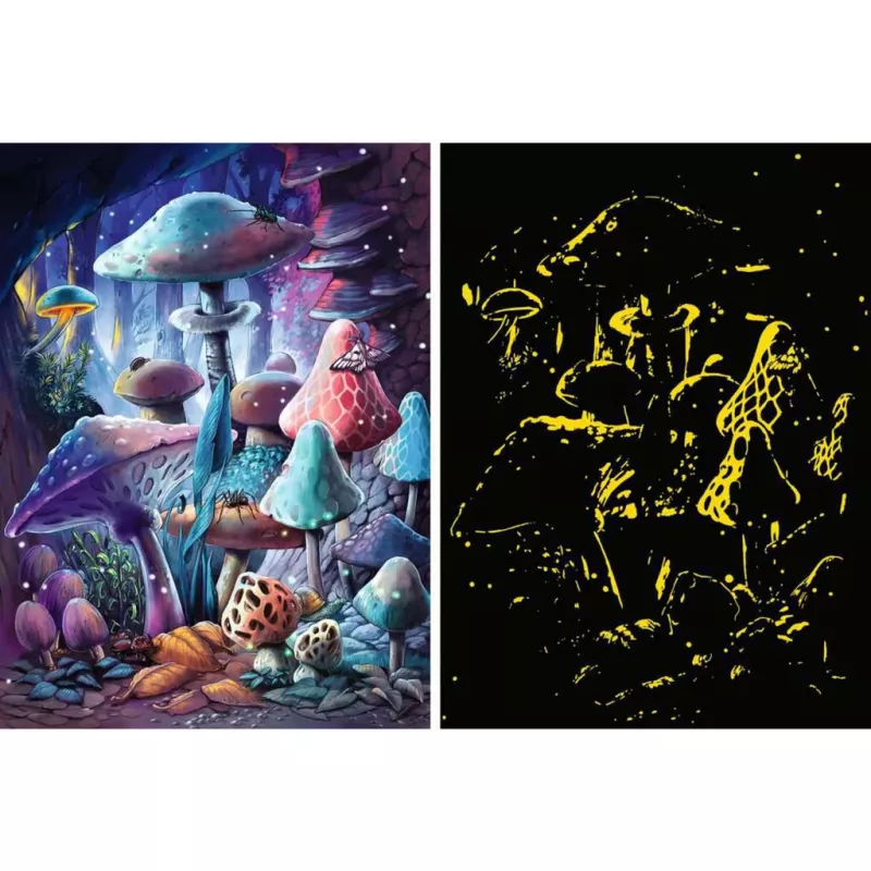 Jigsaw Puzzle Ravensburger Mushrooms in the Moonlight, Glow-in-the-Dark, 500 pieces