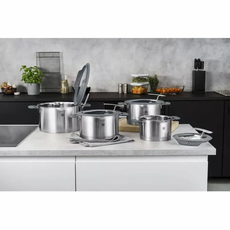 ZWILLING SIMPLIFY 66870-004-0 Pots set Stainless steel 4 pcs. Silver Black