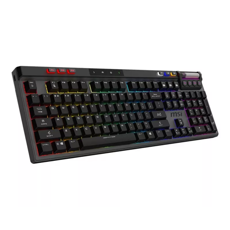 Mechanical Gaming Keyboard MSI Strike Pro W Silent US layout RGB backlight, wired, tactile silent switches