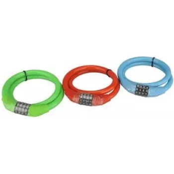Cable lock FISCHER 85896 — 650 mm steel cable, 4-digit combination