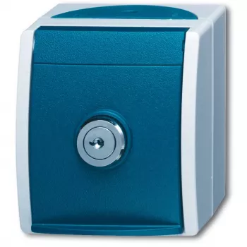 Busch-Jaeger Grounded Plug-Socket Outlet lockable Ocean Surface-Mount Blue-Green 20 EWSL-53 (20 EWSL-53)