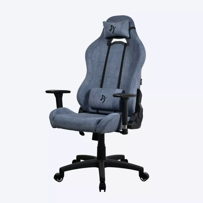 Gaming chair Arozzi Torretta SoftFabric Blue — ergonomic design, adjustable height and armrests