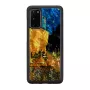 Protective case iKins for Samsung Galaxy S20 — black Cafe Terrace design