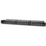 Intellinet Patch Panel, Cat5e, FTP, 48-Port, 1U, Shielded, 90° Top-Entry Punch-Down Blocks, Black