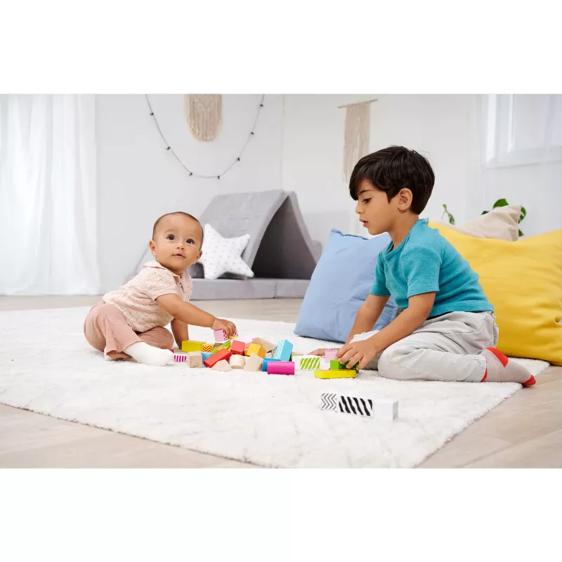 Color wooden building blocks, Construction Toy 50 Pieces