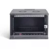 DIGITUS SOHO PRO 7U Wall-Mounted Network Cabinet Set, 19 inch, 60 kg Load, IP20, with 24-Port Cat6A Patch Panel, 24 Shielded Keystone Modules, 30x 0.25m S/FTP Patch Cables, 1U Shelf, 1U Power Strip, Black
