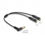 DeLOCK audio cable 0.25 m 3.5mm 2 x 3.5mm Black