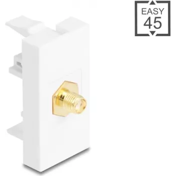 Connector DELOCK SMA female to SMA female — model 90914, white
