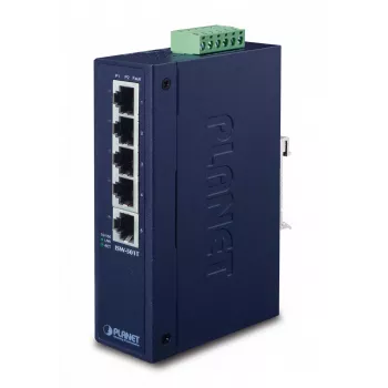 PLANET ISW-501T - Switch - 5 x 10/100 - DIN rail mountable, wall-mountable