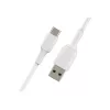Cable PVC USB-C to USB-A 15 cm White