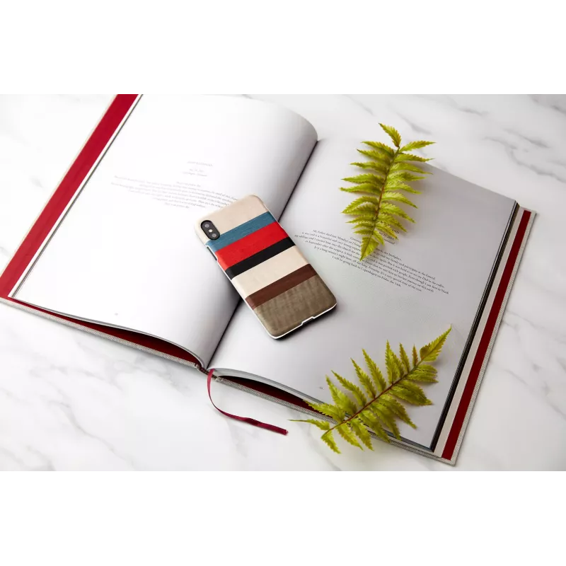 Phone case man and wood for iPhone XS Max — corallina white