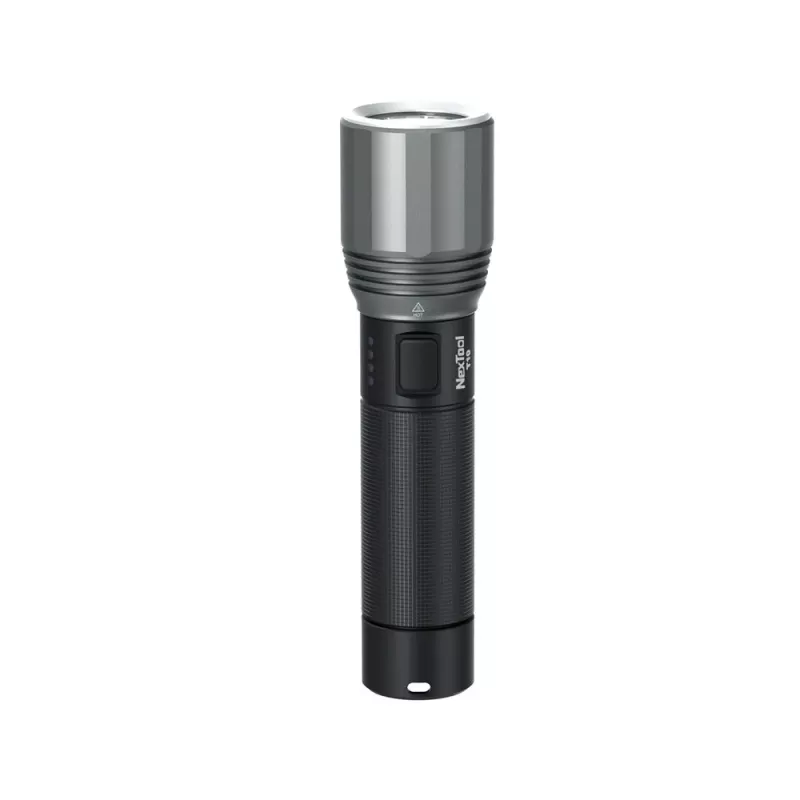 Handheld flashlight Nextool T10 — 2000 lm, 220 m beam, USB-C, IPX7, aluminium body, 152 mm