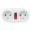 Maclean Current Outlet, Socket Splitter with 2 Sockets and Circuit Breaker, Type E, 2x16A, MCE337 E