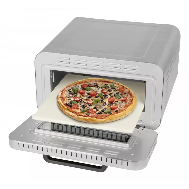 Pizza maker ProfiCook PC-PO 1323 — countertop pizza oven, 1 pizza, 2100 W, stainless steel, digital timer